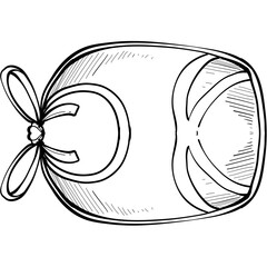 baby bib handdrawn illustration