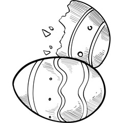 egg toy handdrawn illustration