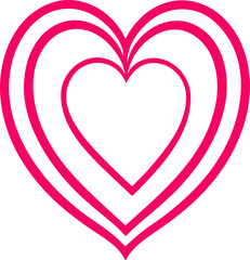 Heart outline logo vector illustration. Love Heart symbol stylized design element