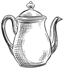 teapot handdrawn illustration