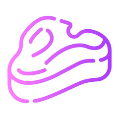 Obraz premium steak Line Gradient Icon