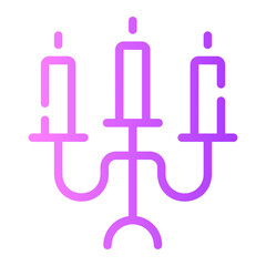candle Line Gradient Icon