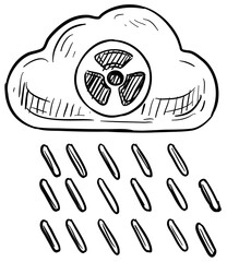 acid rain handdrawn illustration