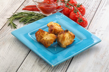 Chicken breast shashlik - grilled meat