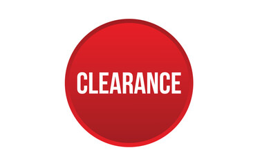 Clearance banner design. Clearance icon. Flat style vector illustration.