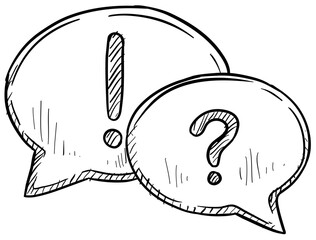 chat handdrawn illustration