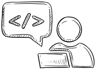 developers handdrawn illustration