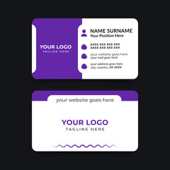 Medical business card design in flat style