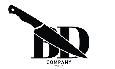 Vector logo with letters b and d abstract illustration