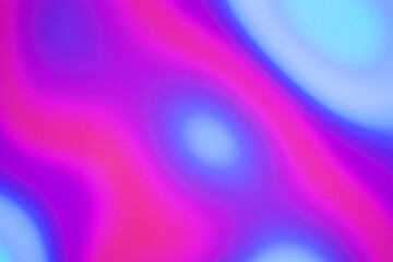 Blurry iridescent psychedelic pattern on pink purple background. Blurred gradient color