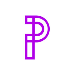 Monogram P design vector logo. Monogram initial letter mark P logo design. Monogram design vector logo. Monogram initial letter mark P logo design. Simple P monogram. Monogram P design logo