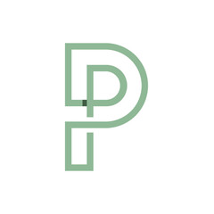 Monogram P design vector logo. Monogram initial letter mark P logo design. Monogram design vector logo. Monogram initial letter mark P logo design. Simple P monogram. Monogram P design logo