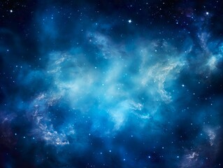 Obraz premium a Gradation Capturing the Transition from Blue Galaxy Clouds to a Star-Studded Night Sky