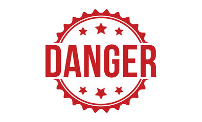 Danger rubber stamp on white background. Danger Rubber Stamp.