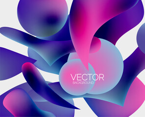 Vector abstract glowing shapes background