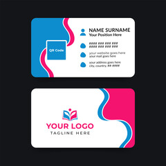 Educational clean and modern business card template design