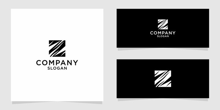 designs logo monocrom Z zebra logo