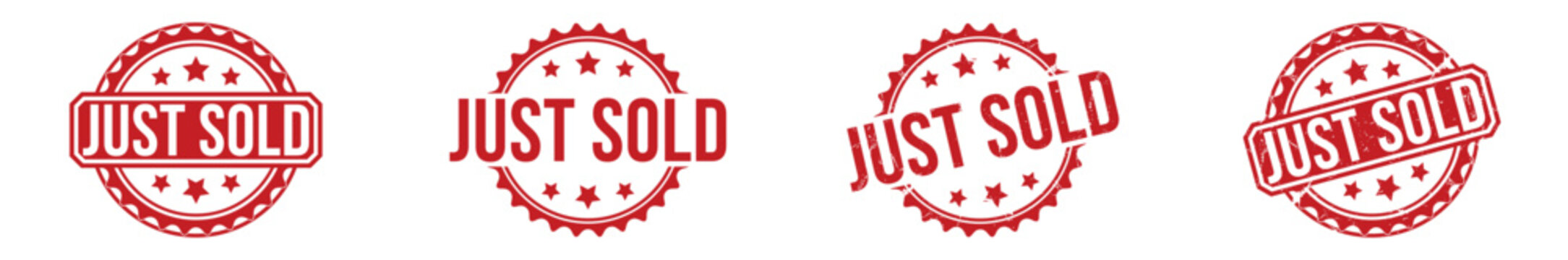 just sold Red Rubber Stamp vector design