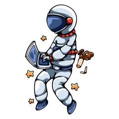 Astro Working On Laptop