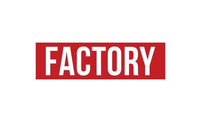 Factory Red Rubber Stamp vector design.