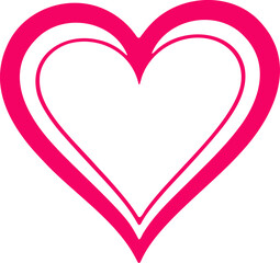 Heart outline logo vector illustration. Love Heart symbol stylized design element