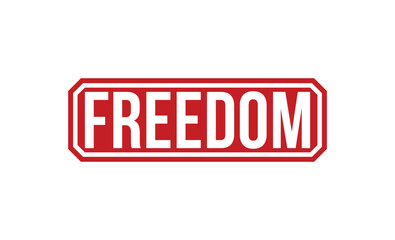 freedom Red Rubber Stamp vector design.
