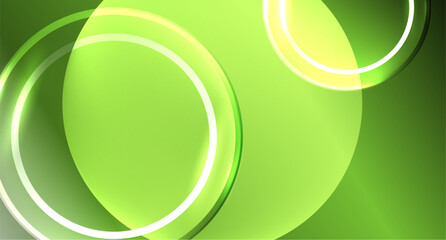 Neon glass circle copyspace for your text or product presentation geometric background. Vector illustration For Wallpaper, Banner, Background, Card, Book Illustration, landing page