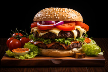 Stunning Hamburger Food Photography Masterpiece
