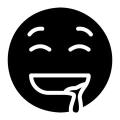 drooling glyph icon