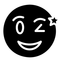 wink glyph icon