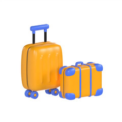 blue travel suitcase