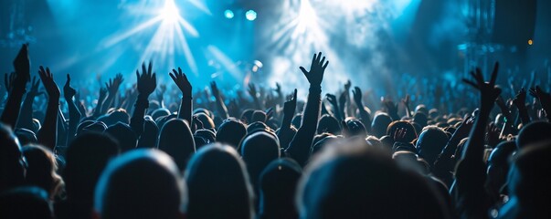 A Crowd of People Raising Their Hands in the Air