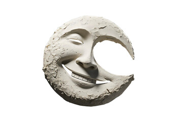 Naklejka premium Moon_Close_Up_Smile_No_shadows_highest_details_