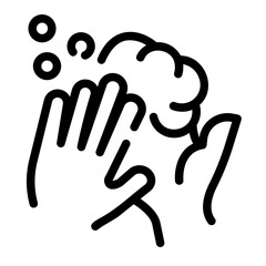 hand wash Line Icon