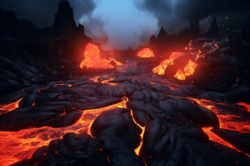 Volcanic lava, Big Island