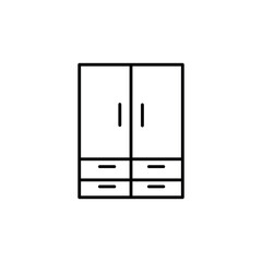 sleek cabinets ,home furniture Vector Line Icons Simple Set Simple suitable for any purpose. Web design, mobile apps.	