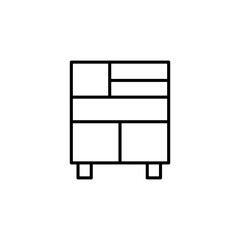 sleek cabinets ,home furniture Vector Line Icons Simple Set Simple suitable for any purpose. Web design, mobile apps.	