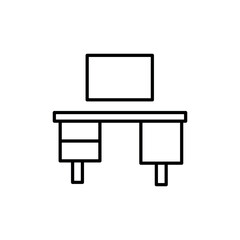 Tv dan ikon meja, perabot rumah, Simple Set cocok untuk keperluan apapun. Desain web, aplikasi seluler.	