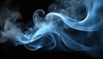 Ink in the Abyss: Enigmatic Blue Smoke Design