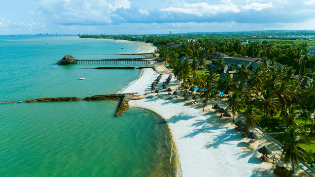 Beautiful beach of the city of Dar es Salaam