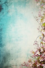 Spring Grunge Background Texture with Empty Copy Space for Text created with Generative AI Technology