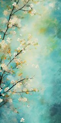 Spring Grunge Background Texture with Empty Copy Space for Text created with Generative AI Technology