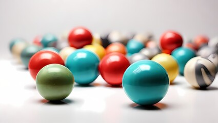 billiard balls on a table