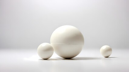 two white eggs Two eggs on white background