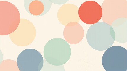 Geometric circles in soft pastel colors forming a minimalist pattern.