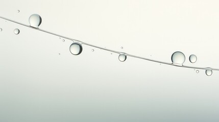 Abstract raindrops in a serene and minimalist composition.