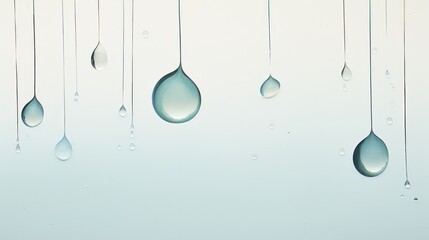 Abstract raindrops in a serene and minimalist composition.