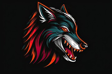 An Aggressive Wolf Logo Gaming | Generative Art