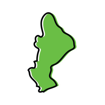 Sofala province of Mozambique vector map illustration.