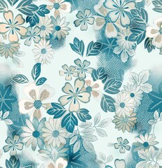 pattern, flower, watercolor, allover, abstract, geometric, background, print, floral, design, art, cashmere, elegance, rose, flora, beautiful, vintage, cute, texture, indian, summer, fashion, nature, 